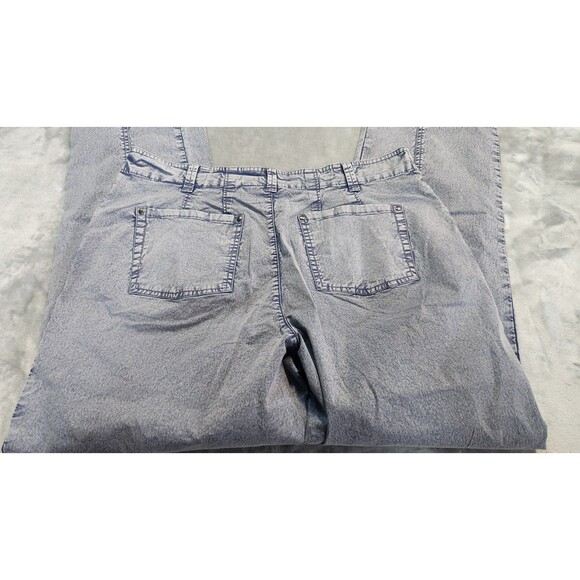 LOGO by Lori Goldstein Women's 14 Blue Indigo Regular Full Length Utility Pants - Picture 5 of 9